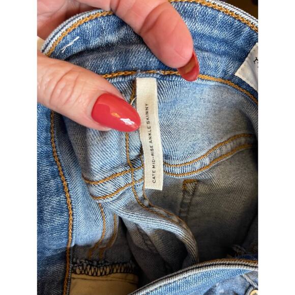 Rag & Bone NWT CATE Mid rise ankle skinny 25 NWT raw hem - Picture 9 of 9